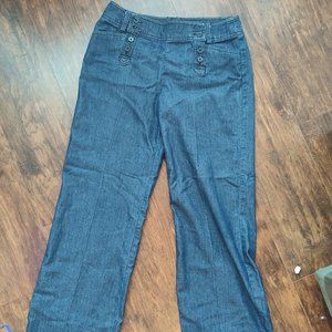 Larry Levine wide leg Sailor Pants Size 8